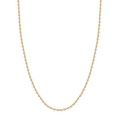 This fine 14 karat gold necklace is the ultimate statement of minimalism. It is the perfect gold necklace for women who love to layer jewels.   Our Basic Fine Necklace is available in two lengths. A gold choker necklace in 34 cm extendable to 37cm and a gold necklace in 39cm extendable to 42cm.