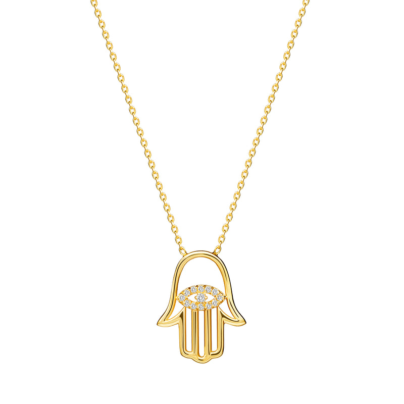 Mosuo Jewellery Hamsa Diamant Halskette
