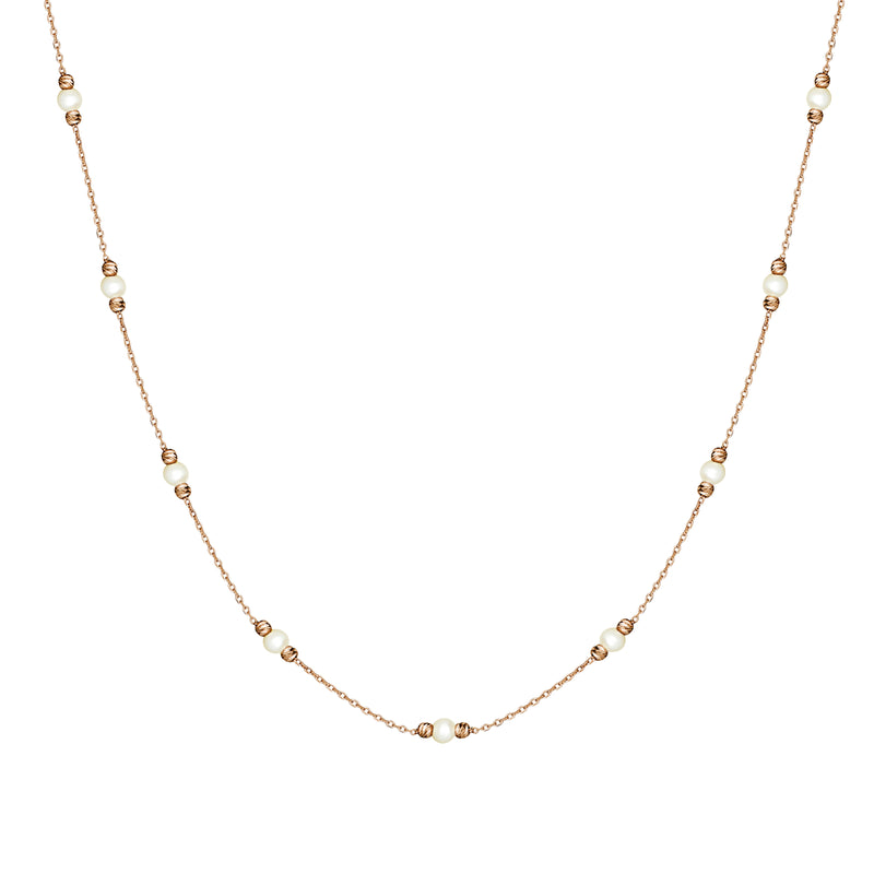 Perlen Halskette - 585 Goldkette, Frischwasser Perlen – MOSUO