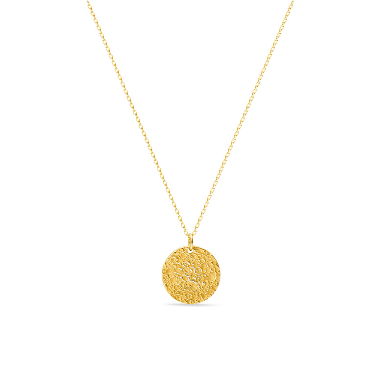 Full Moon Gold Necklace - 18 karat gold vermeil on sterling silver