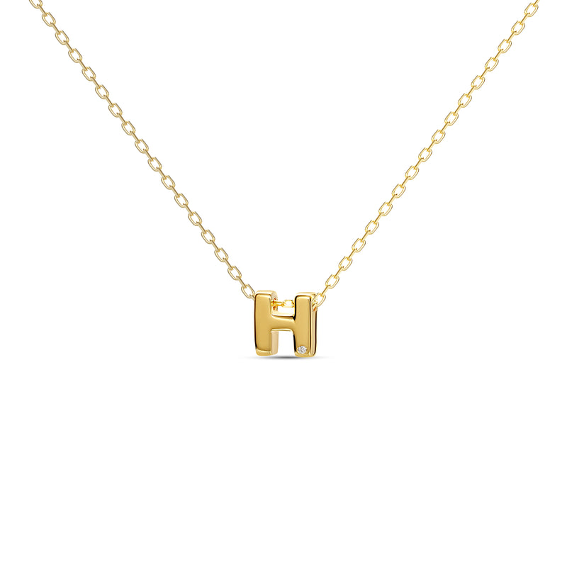 Mosuo Jewellery Diamant Buchstaben Halskette “H”