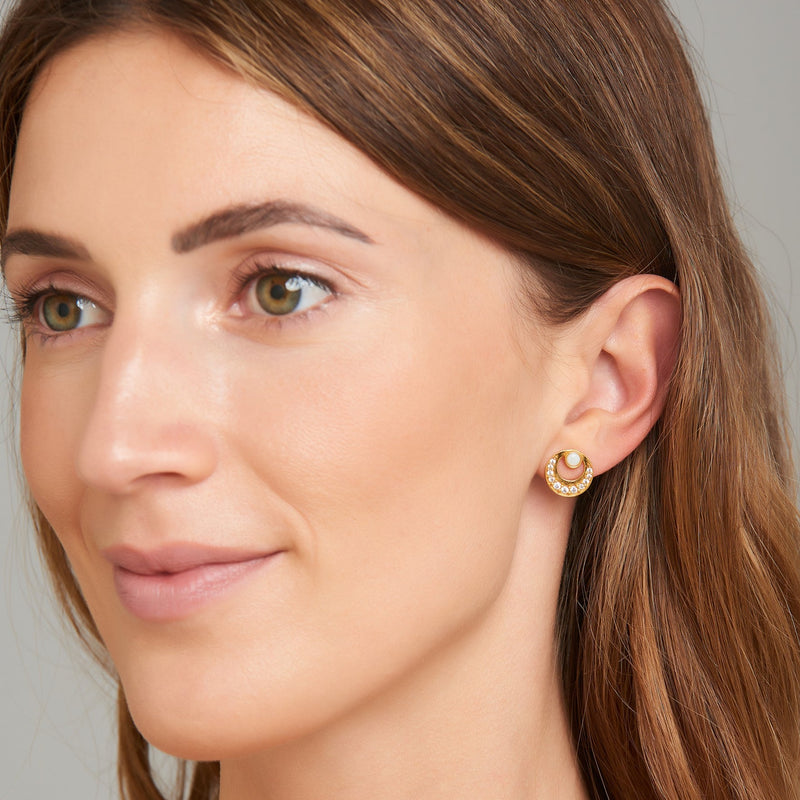 Luna Opal Stud Earring  - Vermeil