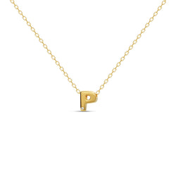 A 18 karat gold vermeil necklace with your initial letter "P". This diamond letter necklace is a special jewelry necklace that can be worn day and night. A genuine diamond stone in the corner of the letter makes this gold diamond necklace a luxury and ideal gift for yourself, your best friend or loved one