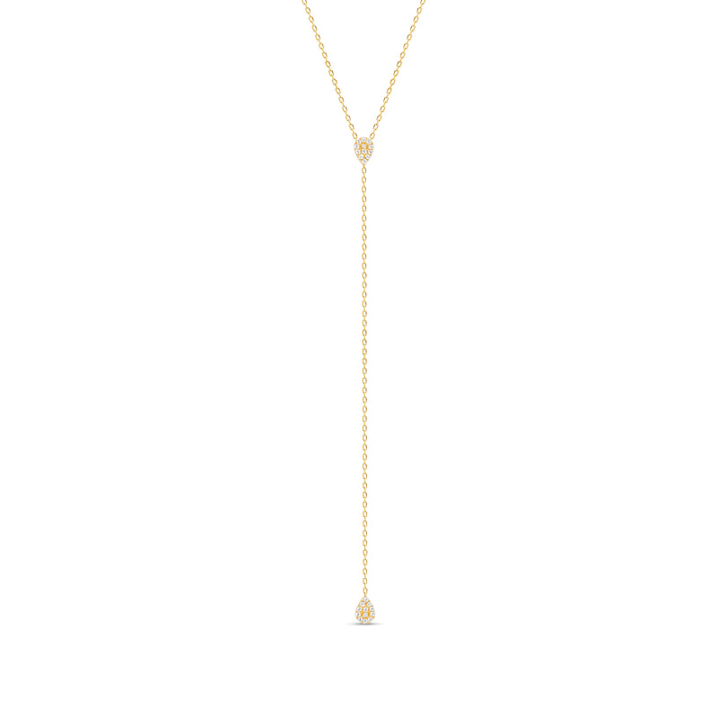 Mosuo Jewellery Teardrop Lariat Halskette - Vermeil
