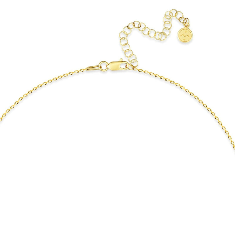 Diamond Letter Necklace "L" - 18 karat gold vermeil on sterling silver, diamond 0.01 carat