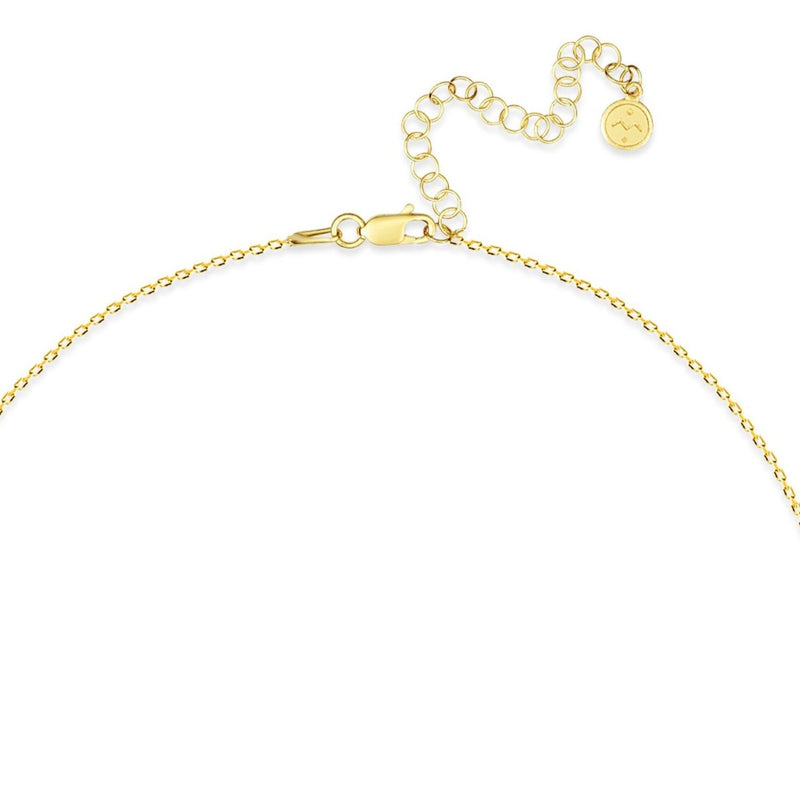 Diamond Letter Necklace "S" - 18 karat gold vermeil on sterling silver, diamond 0.01 carat
