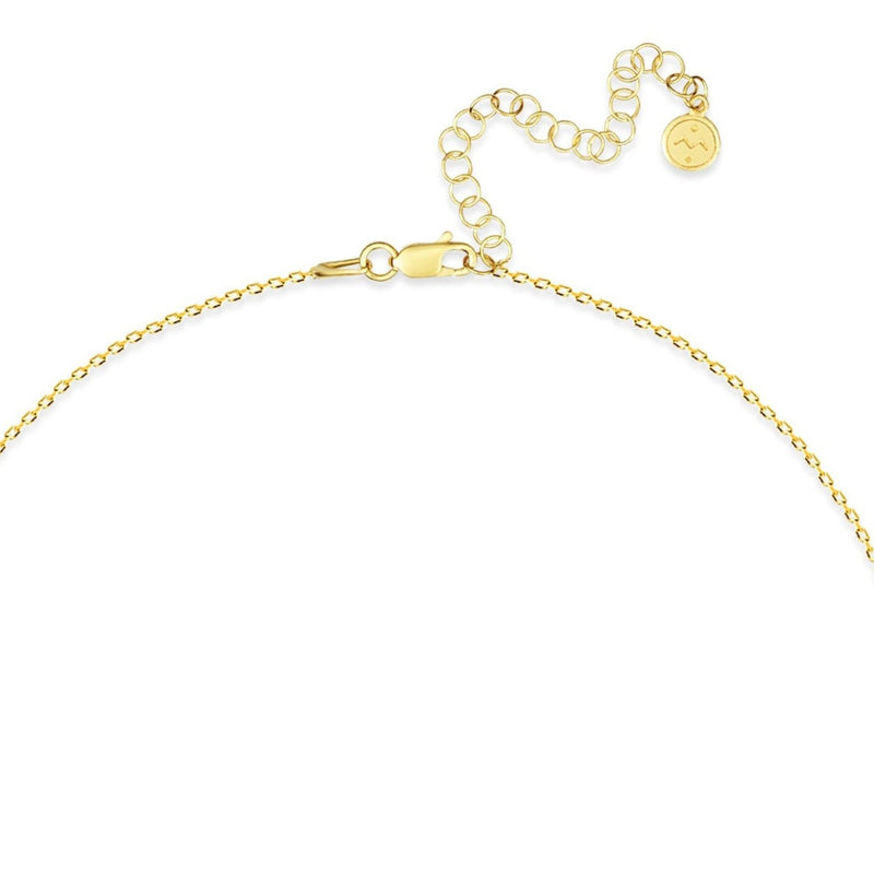 Diamond Letter Necklace "E" - 18 karat gold vermeil on sterling silver, diamond 0.01 carat