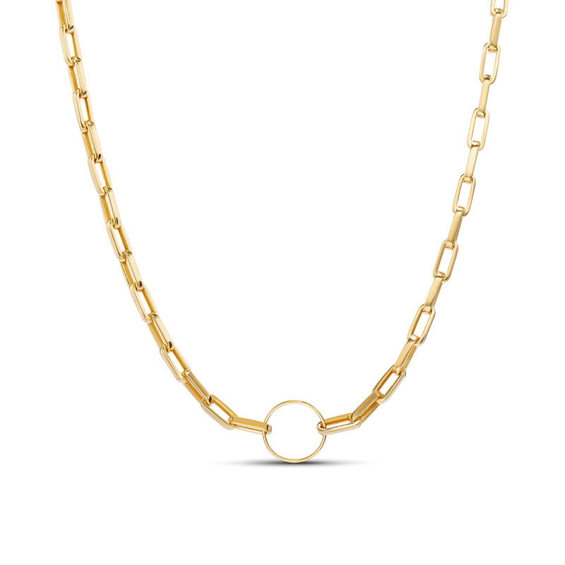 A unique chunky gold vermeil necklace that dresses up any outfit. Wear this necklace with your favorite tshirt or your blazer, it will state your elegance and style.  Team this necklace with the Chunky Bracelet.